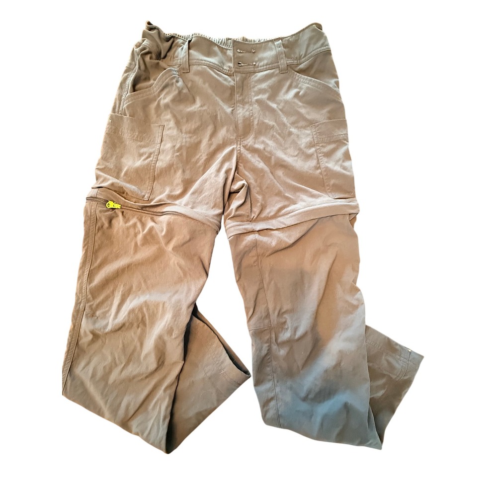 REI Co-op Girls Sahara Convertible Zip Off Hiking Pants Blue-Grey Large 14-16